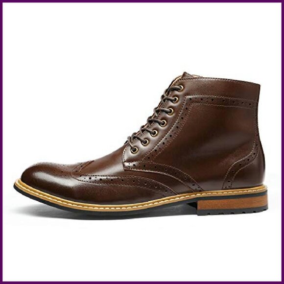 Men\'s Dress Ankle Boots Wingtip Brogue Lace-Up Zipper Oxford Derby main image 8